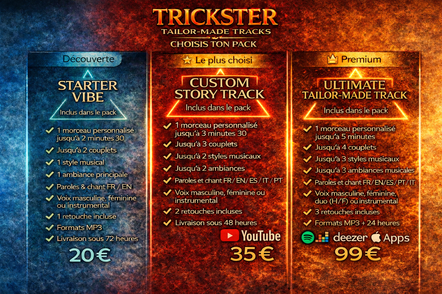 Découvrir les packs